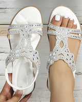 Rhian - Komfortable Boho-Sandalen in Weiß