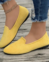 Pax | Bequeme Slip-On Flache Schuhe mit Spitzem Zehenbereich in Gelb