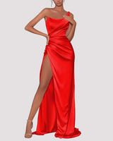Eloise - Elegantes Maxikleid mit Tube-Top für Damen in Rot