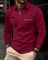Bernard - Komfortables Langarmshirt in Rot
