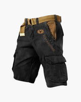 Danny | 6-Taschen Cargo Shorts in Schwarz