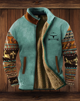 Outdoor Fleece Jacke | Warm Gefüttert | Weiche Struktur | Ideal für Abenteuer in Blau