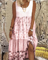 Nancy - Stilvolles Boho-Midikleid in Pink