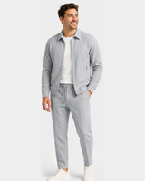 Tobiana - Set Aus Strukturierter Jacke MIT Reißverschluss Und Hose MIT Kordelzug in Grau