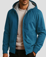 Thayer | Fleecegefütterter Hoodie in Blau