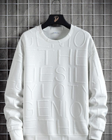 Herren-Rundhals-Pullover -MATIS in Weiß