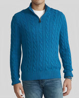 Herren-Pullover mit Rundhalsausschnitt - ACKLEY in Blau