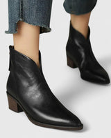 Nicole | Elegante Stiefeletten mit Blockabsatz in Schwarz