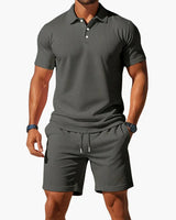 Chamikara - Elegantes Polo Set in Grau