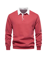 Farouk - Polo Hemd Für Stilvolle Lagenlooks in Rot