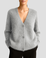 Weide | Gemütlicher Knopf-Cardigan in Grau