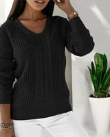 Rena | Warmer Pullover für Damen in Schwarz