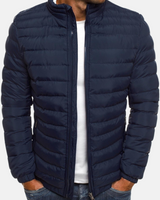 Herren Stehkragen Übergangsjacke in Marineblau