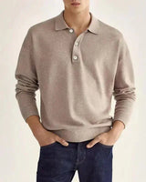 Maxim – LANGARM-POLOSHIRT in Beige