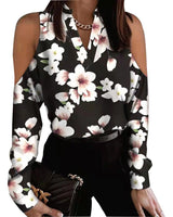 CASSIDY | Elegante Bluse mit V-Ausschnitt in Schwarz