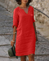 Abagail | Damen Modisches Kleid | Sommer in Rot