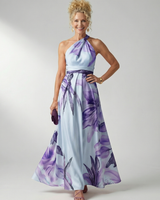 Amiel | Leichtes Blumenkleid Maxi in Lila