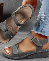 Vela – Modische Komfortsandale in Suede Grau