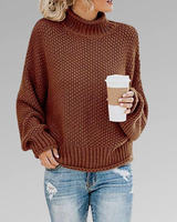 LUNA - KLASSISCHER SKANDINAVISCHER STRICKPULLOVER FÜR FRAUEN in Braun