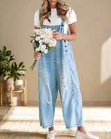 CARMELITA™ Verstellbarer Jumpsuit | Vintage Look Damen Outfit in Hellblau