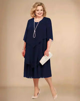 Blaire | Asymmetrisch Kleid in Marineblau