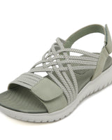 Soline | Sportlich-elegante Sandalen mit hoher Sohle in Grün