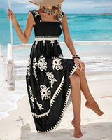 Iveth - Bohemian Maxikleid in Schwarz (Fast ausverkauft)