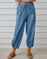 Zayrina - lässige Jogginghose in Denim Blau
