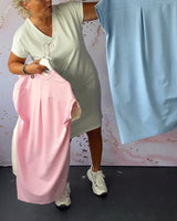 Virella - supersoftes Sommerkleid mit V-Ausschnitt in Rosa