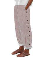 Yareli - Gestreifte Wide-Leg-Hose in Rosa
