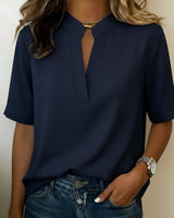 Xenia - Bluse mit weichem Griff in Dunkelblau