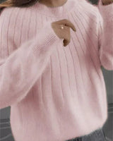 Drusilla |  Flauschiger Kaschmir-Strickpullover in Hellrosa