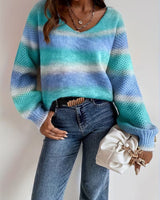Errin – Strick Pullover Mit Farbverlauf in Blau