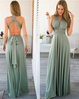 Kerensa | Elastisches Wickelkleid mit Riemen in Graugrün