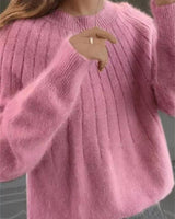 Drusilla |  Flauschiger Kaschmir-Strickpullover in Rosa