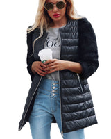 Nora - Winterjacke aus synthetischem PU für Frauen in Schwarz