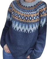 PANDORE -  Hinreißender gemusterter Pullover in Blau