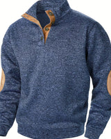Kashyap – Sweatshirt mit Stehkragen Und Langen Ärmeln in Blau