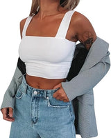 Emma - Glamouröses Glitzer-Rüschen-Crop-Top in Weiß