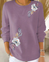 Meyla – Eleganter Langarmpullover in Purple