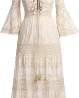 Amary - Boho-Spitzenkleid in Beige (Fast ausverkauft)