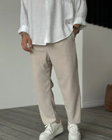 George | Elastischer Bund Gerader Schnitt Hose in Beige