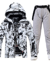 Wasser- und winddichter Unisex-Skianzug - Nivor in Schwarz mit Grau