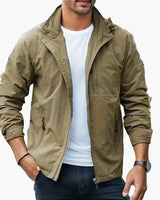 Drune | Cargo Sommerjacke Wasserdicht Atmungsaktiv Freizeit Outdoorjacke in Braun