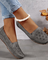 Lyrissa – Bequeme Genähte Schuhe in Grau