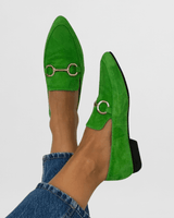Juliy – Bunte Boho-Halbschuh in Grün