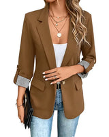 Rigieta - Lässiger Zweireiher Blazer in Braun