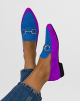 Juliy – Bunte Boho-Halbschuh in Blau