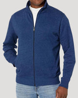 Alfredo - Frühlings Jacke Mit Langen Ärmeln Und Reißverschluss in Blau