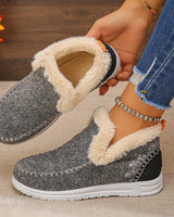 Aleeza - Lässige Haus Schuhe Mit Fleece Futter in Grau